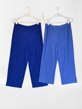 Bundle of Chico's Travelers Crop Pants Light Royal Blue Wmn's 12/Lg